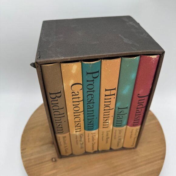 Mid Century c. 1962 Religions of the World 6 Volume Book Set in Holder - Buddhis - Picture 2 of 12